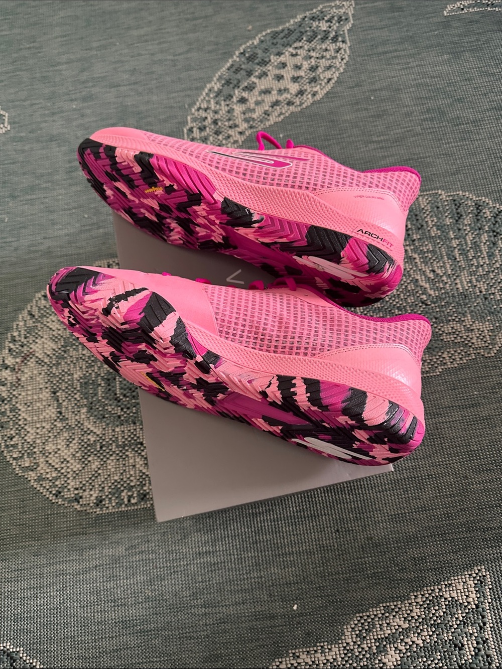 Skechers Women’s Hot Pink Mesh Athletic Sneakers - Picture 2 of 3